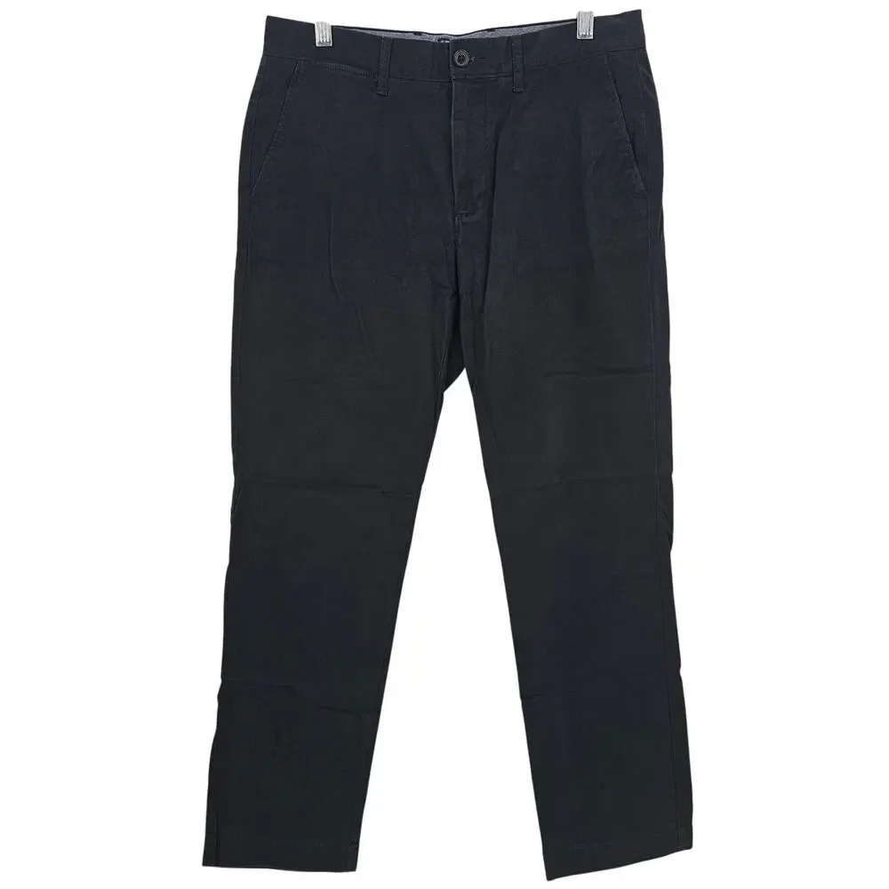 J. Crew Mens size 31/30 770 Trade Straight Stretch Chino Pants Black AR886 NEW